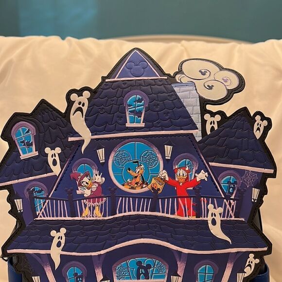 Loungefly X Disney Mickey and Friends Halloween Glow Haunted House Mini Backpack main image 13